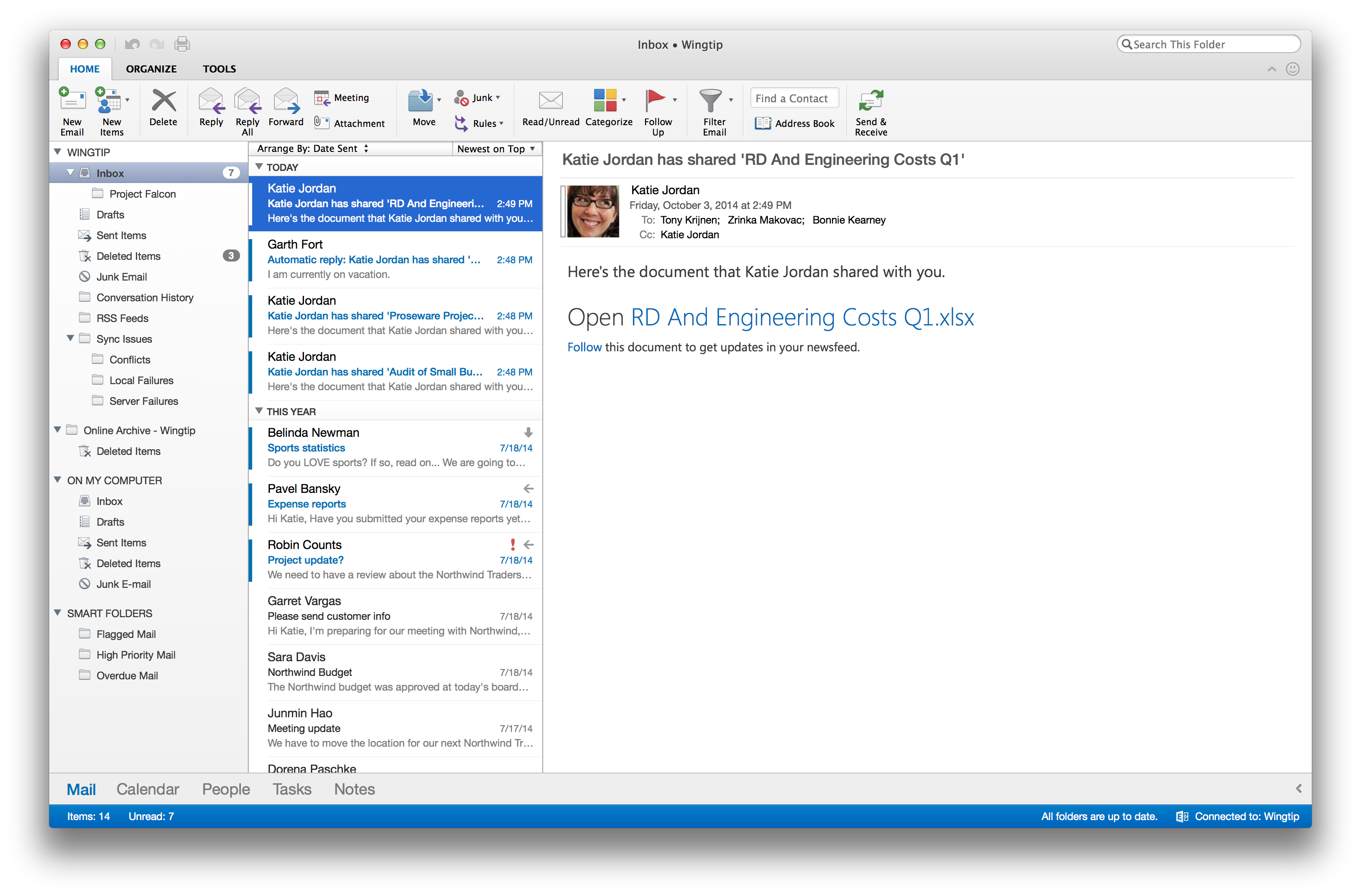 optimize outlook for mac databse
